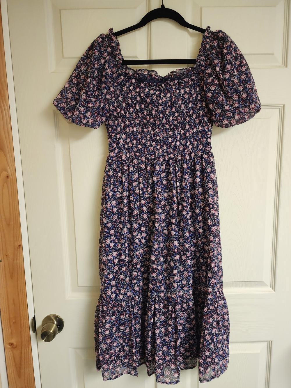 LC Lauren Conrad Navy Dress with Pink Floral Print - Picture 2 of 3